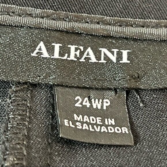 Alfani Black Tummy Control Pants Size 24P - Picture 7 of 8